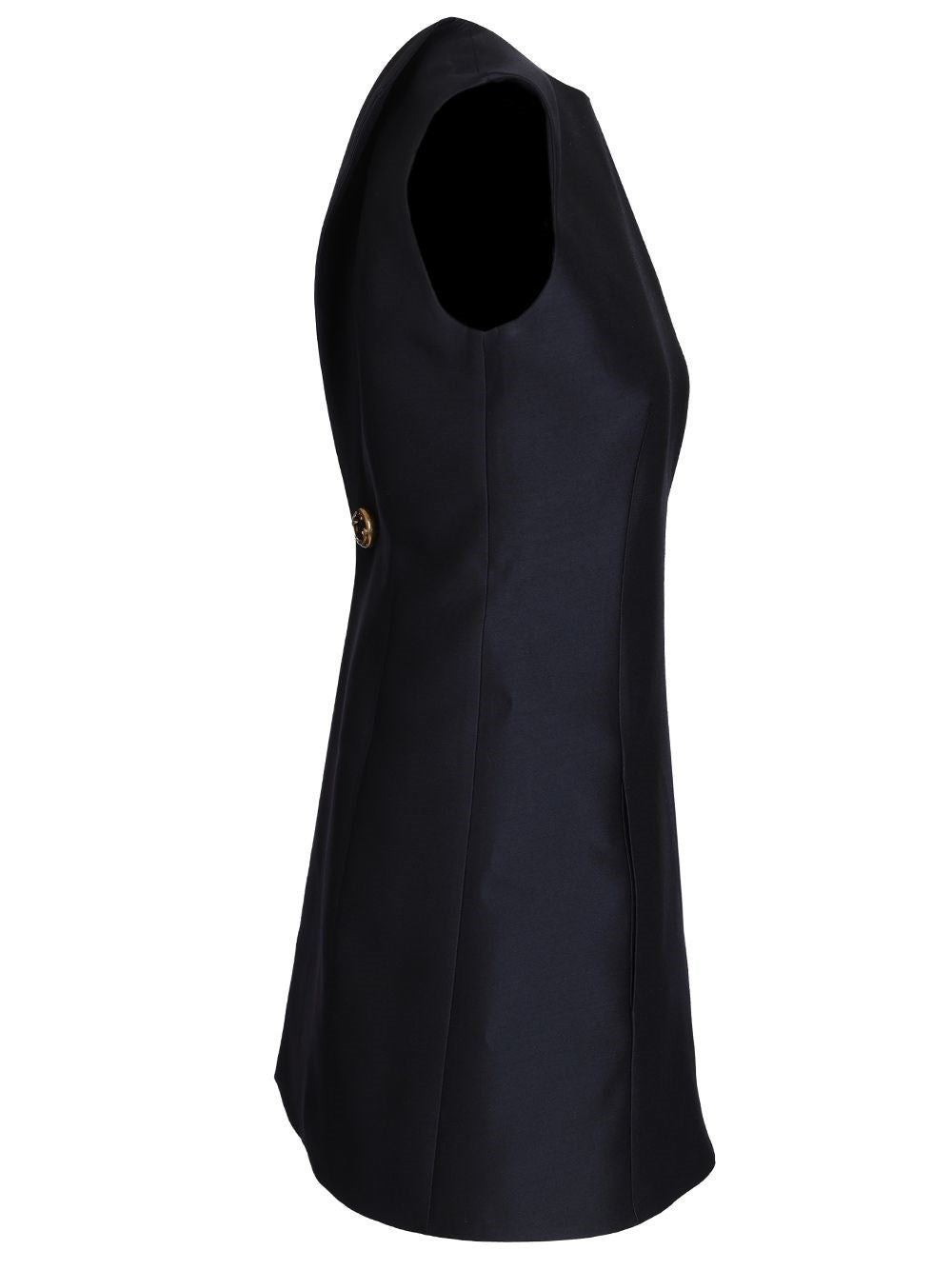 Balenciaga Women Mini Abito A Trapezio In Lana E Seta BALENCIAGA