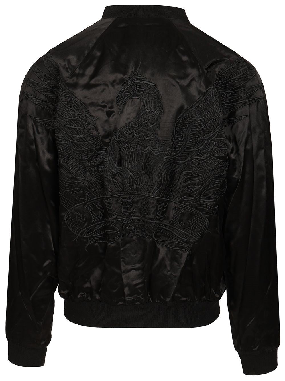 Diesel Men Reversible Satin Bomber Jacket DIESEL