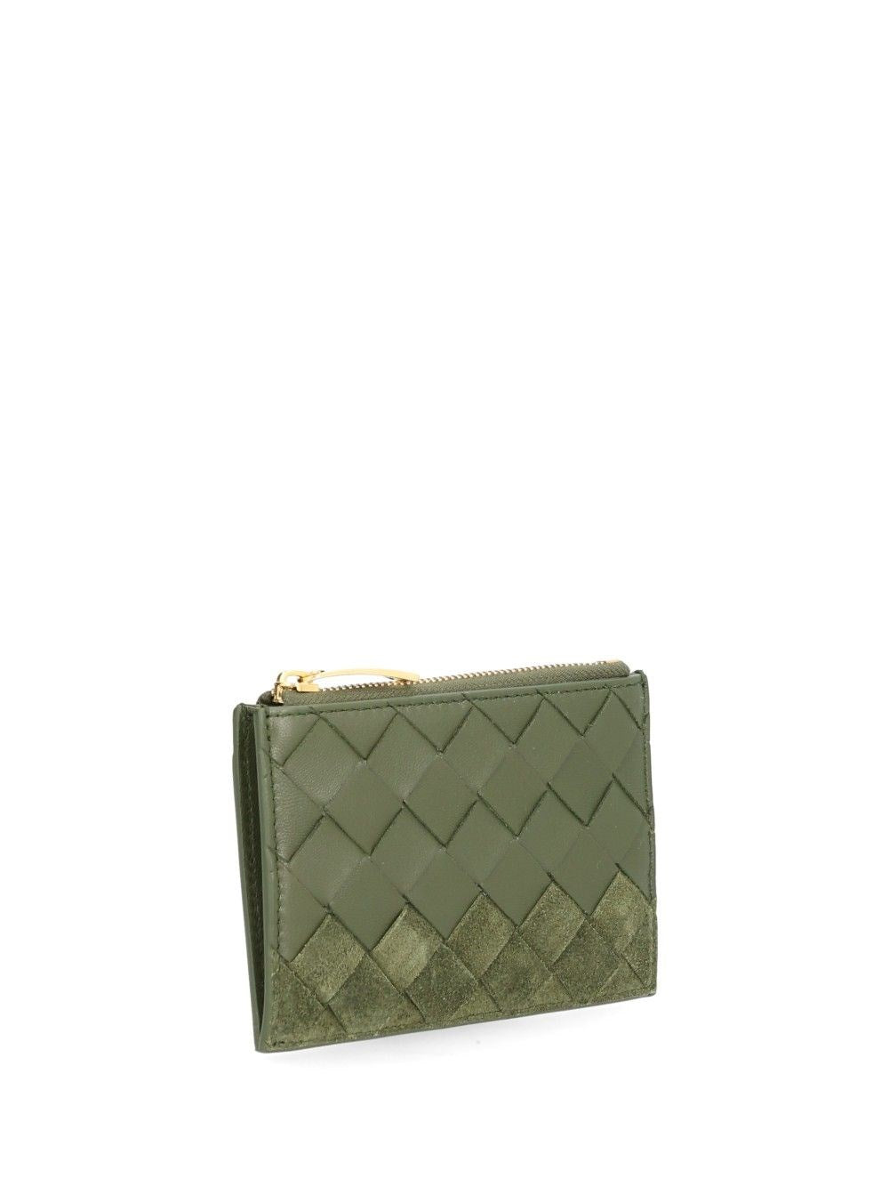 Bottega Veneta Women Woven Card Holder With Zip BOTTEGA VENETA