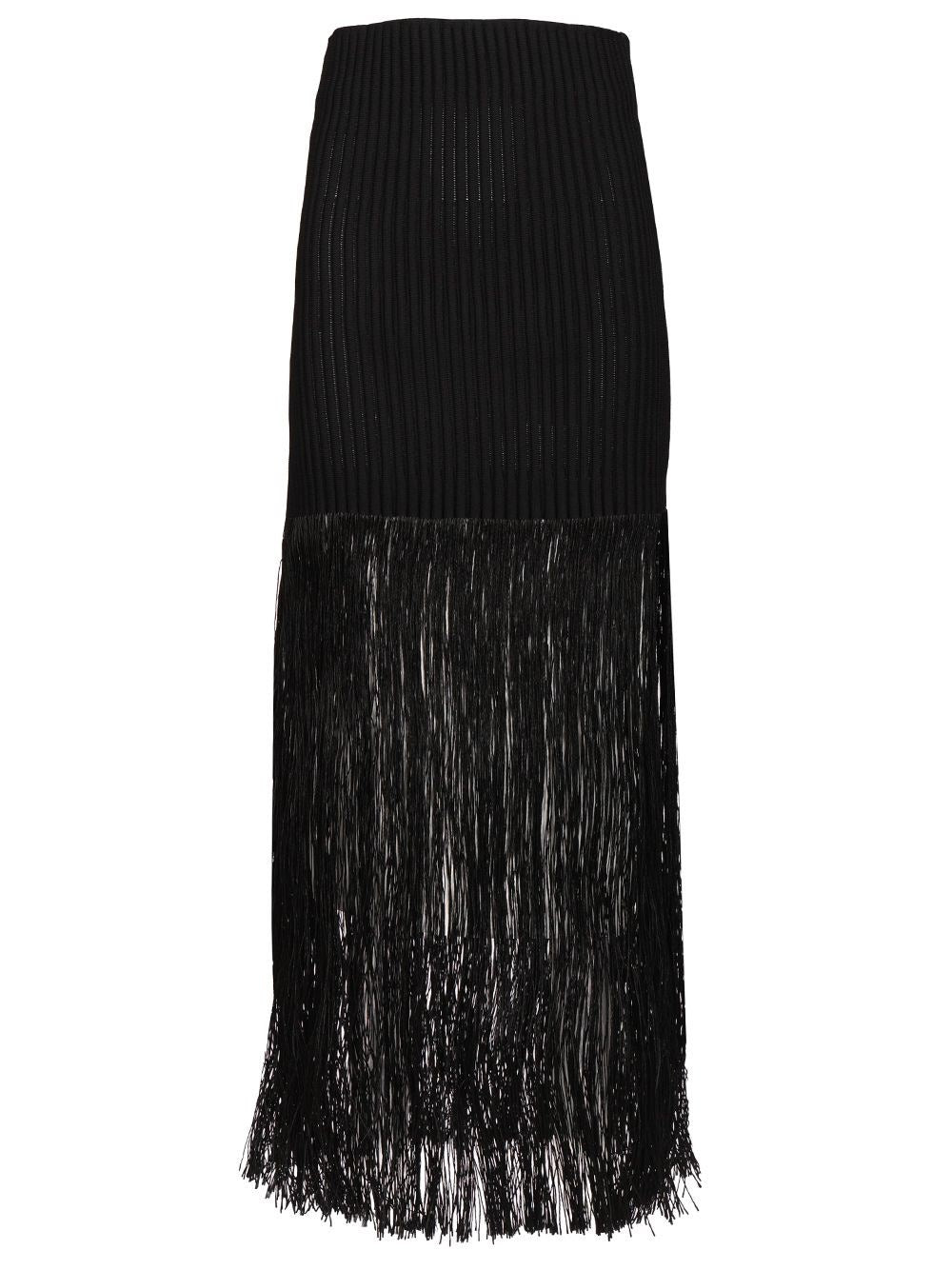Alaïa Women Tubular Skirt With Fringes ALAIA