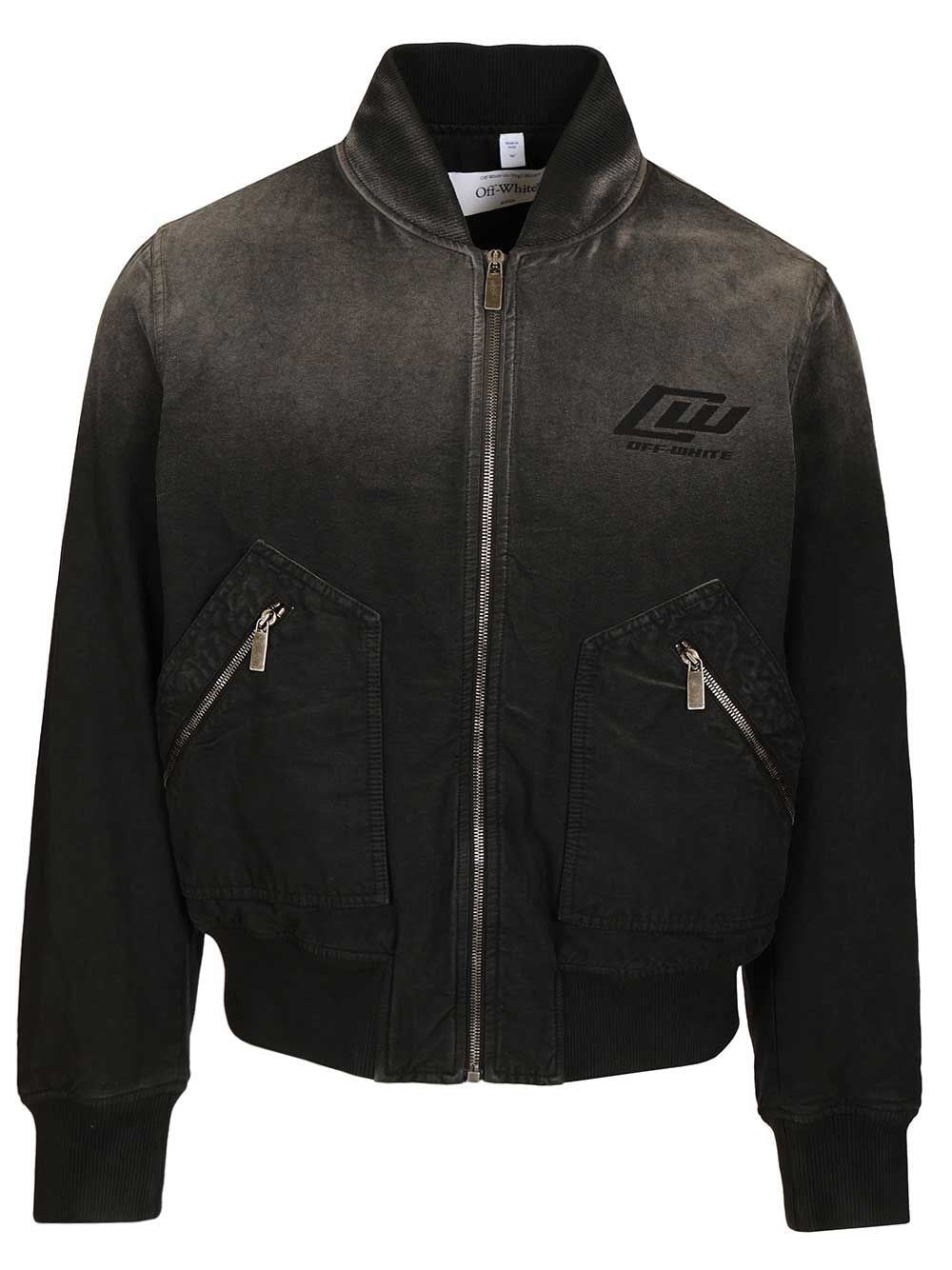 Off-White Men Owr Grad Cot Reg Bomber Black OFF-WHITE