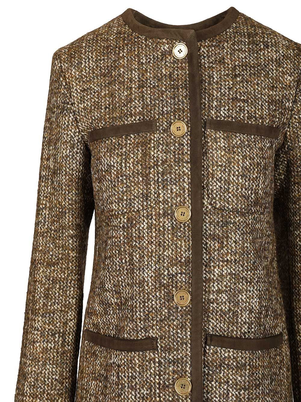 Golden Goose Women Long Boxy Tweed Blazer GOLDEN GOOSE