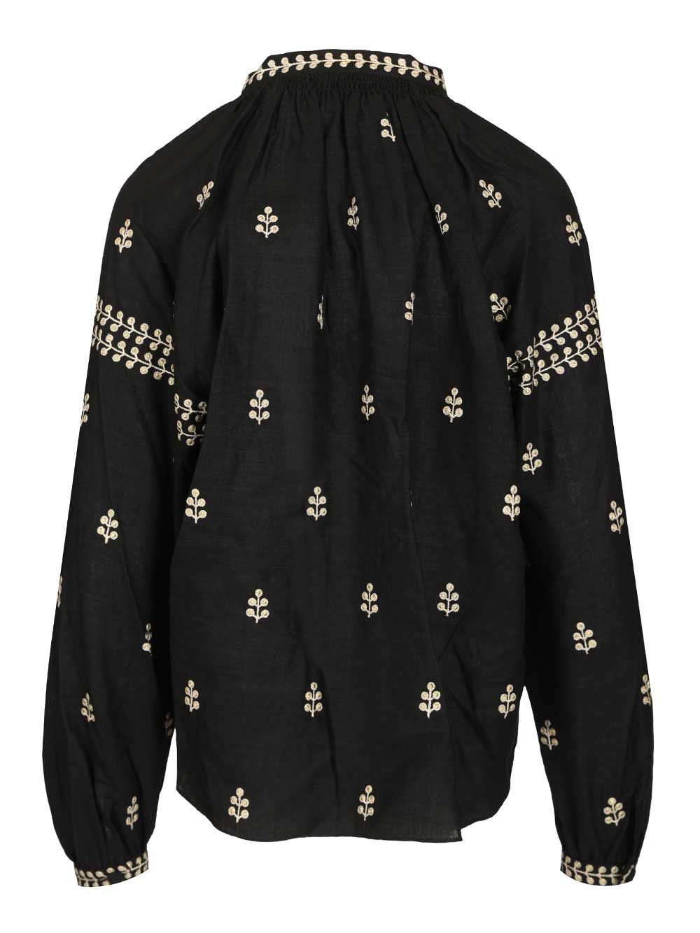 Isabel Marant Women Rodis Blouse In Embroidered Tussar Silk ISABEL MARANT