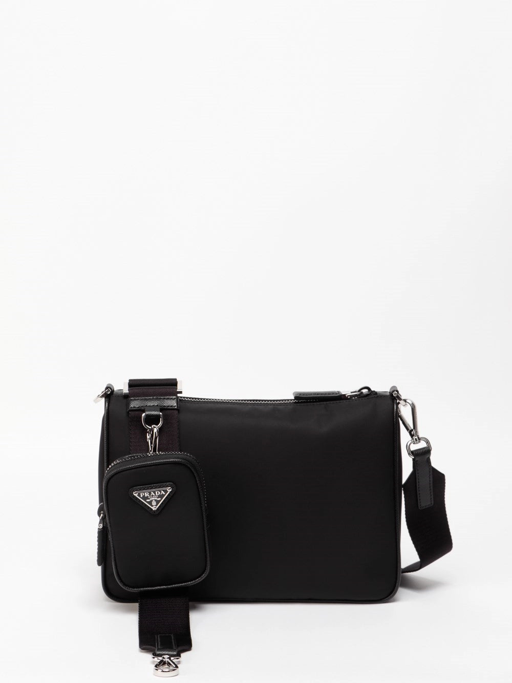 Prada Men Re-Nylon And Saffiano Leather Shoulder Bag PRADA