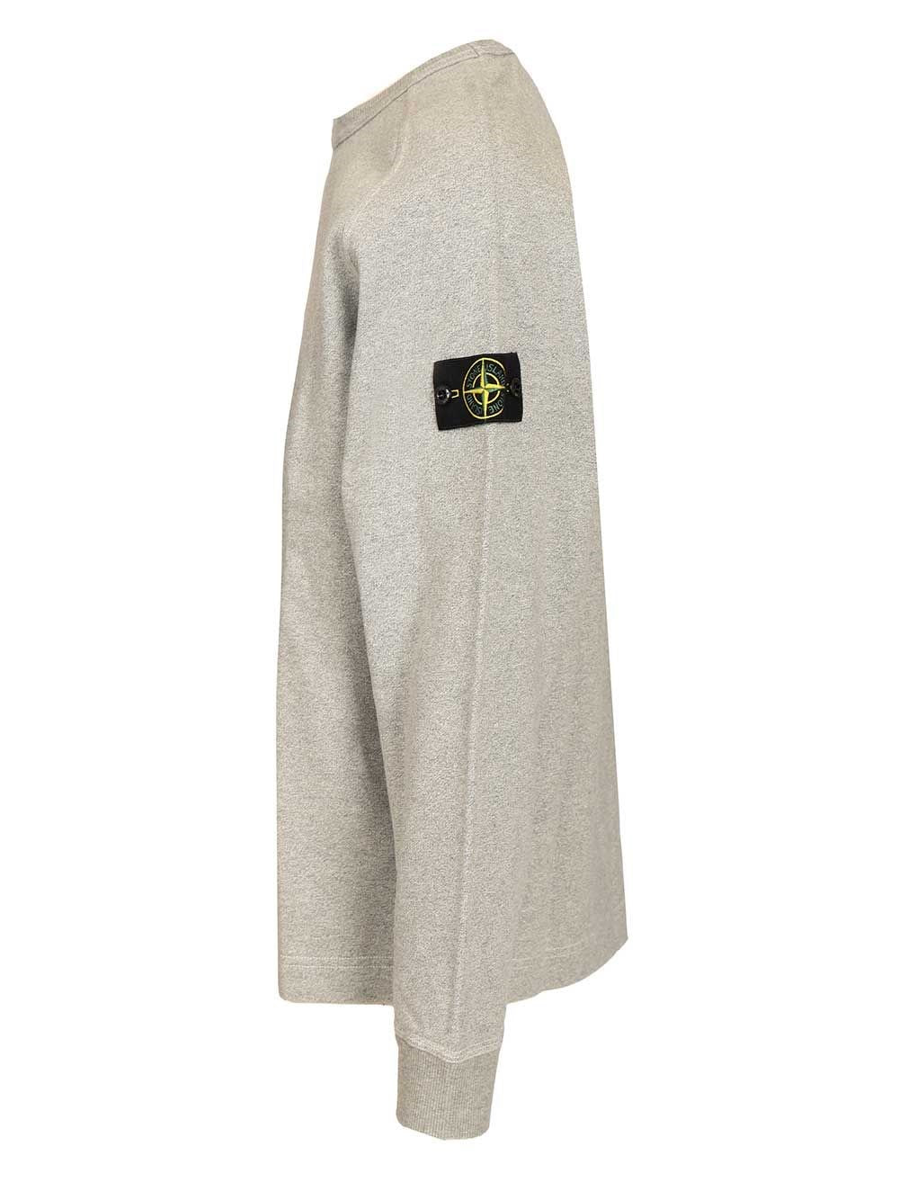 Stone Island Men Grey Melange Sweatshirt STONE ISLAND
