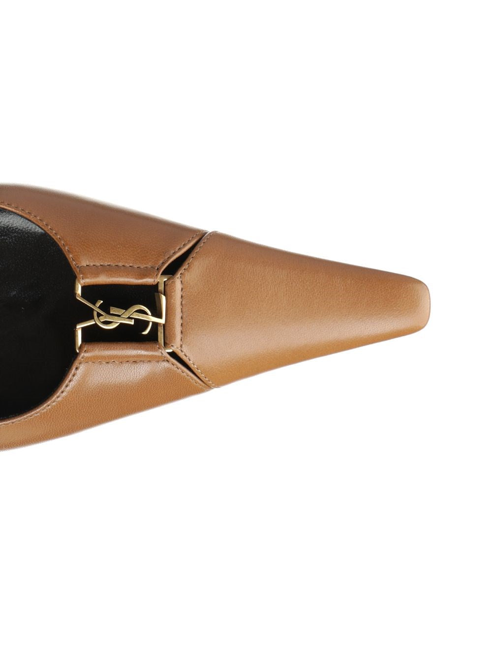 Saint Laurent Women “Babylone Breteuil” Backless Pumps In Smooth Leather. SAINT LAURENT