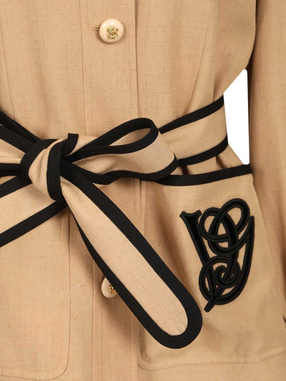 Valentino Garavani Women Embroidered Twill Jacket With Belt VALENTINO GARAVANI