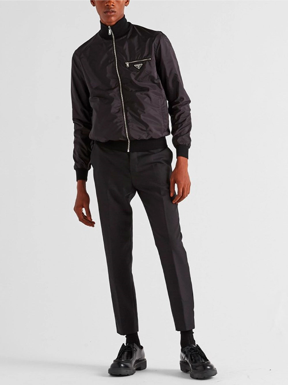 Prada Men Reversible Wool And Re-Nylon Jacket PRADA