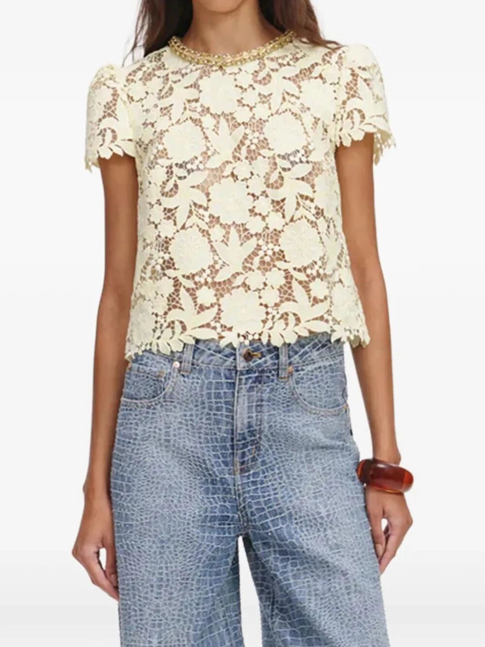Self-Portrait Women Lace Top SELF-PORTRAIT