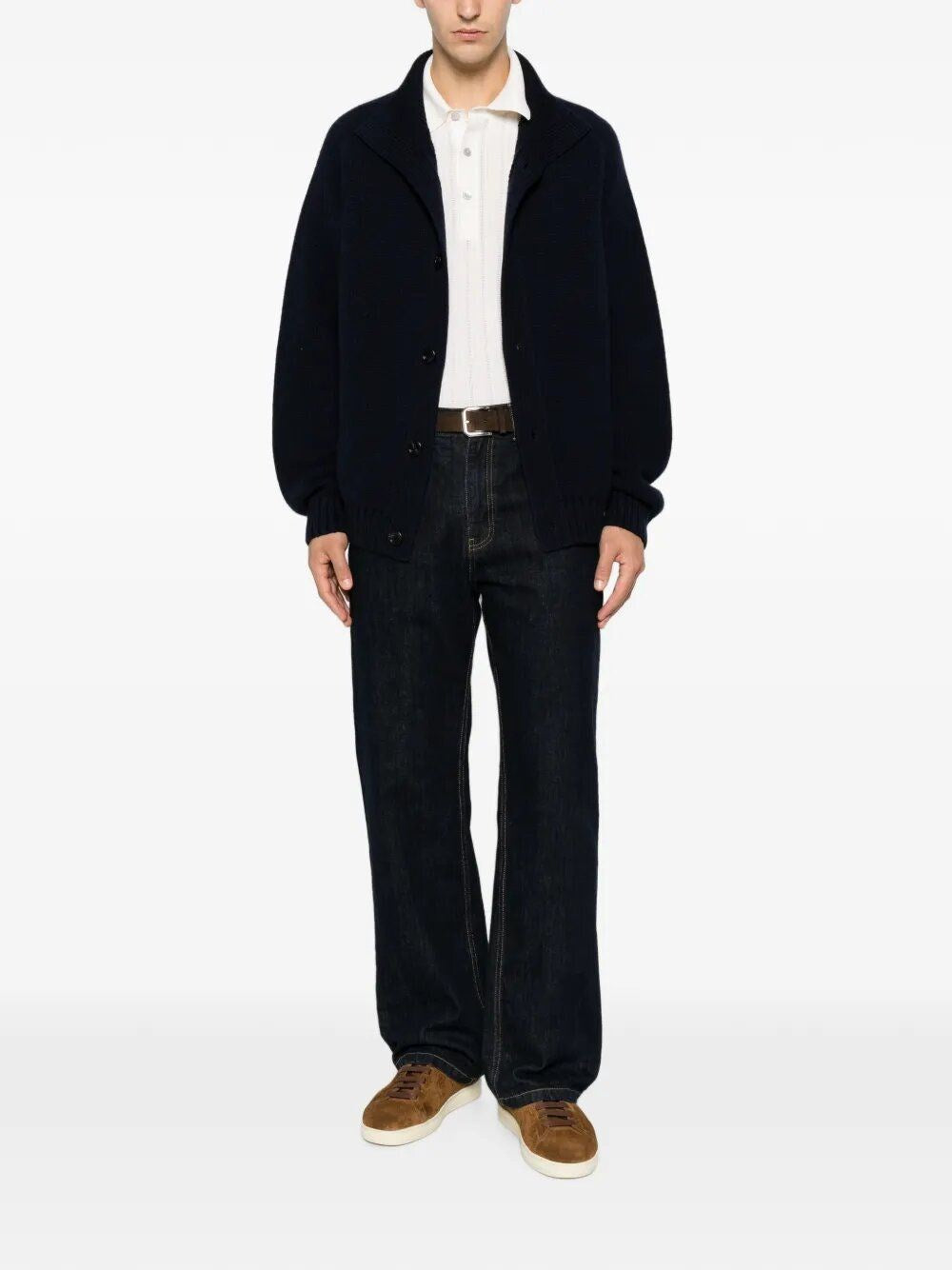 Tom Ford Men Coarsehair Cashmere Full Button Cardigan TOM FORD