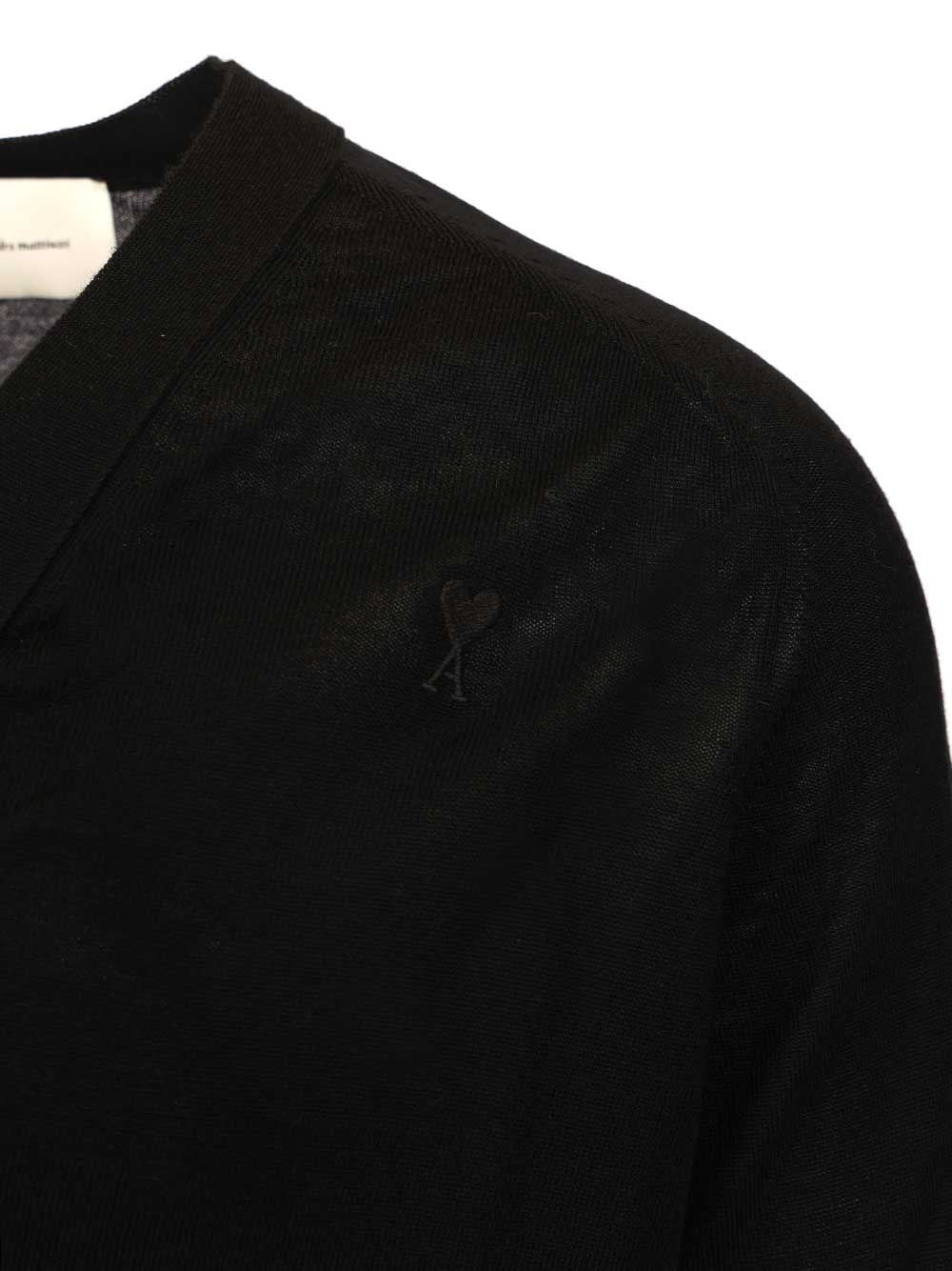 Ami Men Ami Paris V-Neck Wool Cardigan AMI PARIS