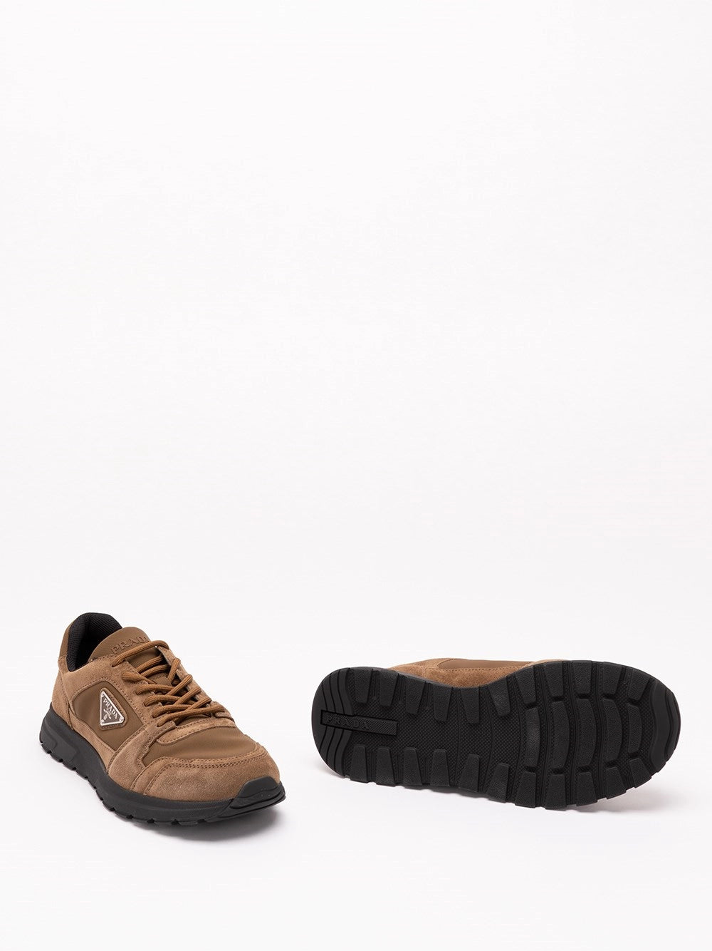 Prada Men Prax Suede And Re-Nylon Sneakers PRADA