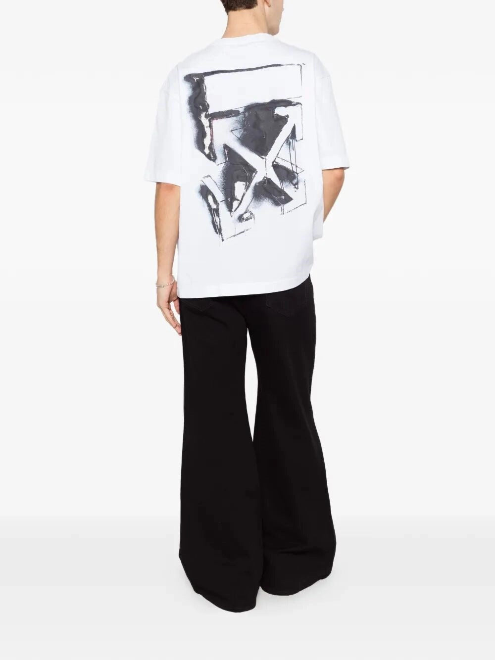 Off White Men `3D Spray Arrow Skate` Short Sleeve T-Shirt OFF-WHITE