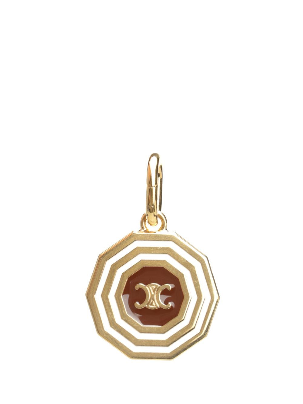 Celine Women "Triomphe Decagon" Medal Charm