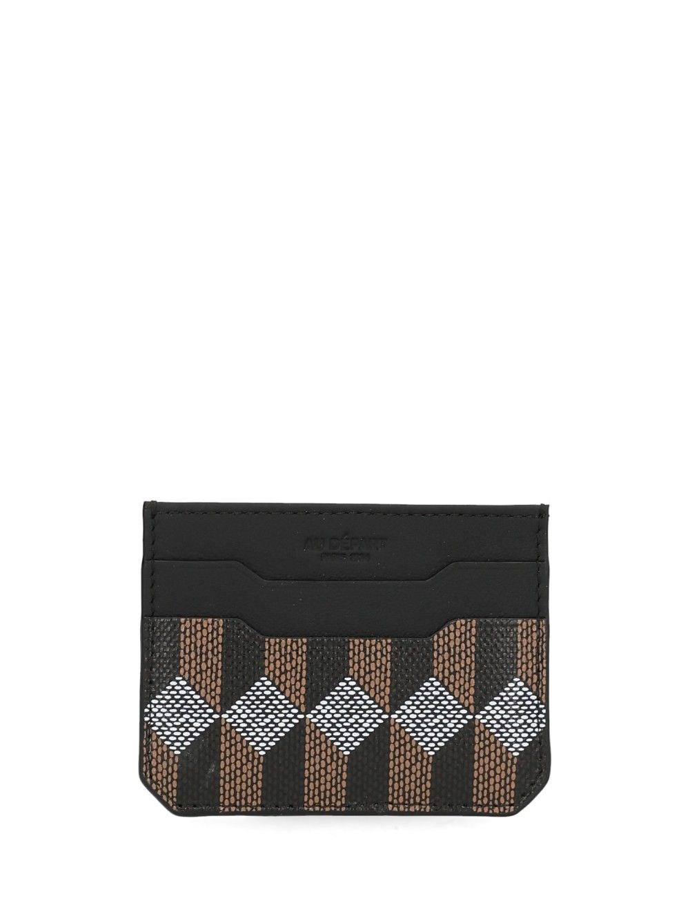 Au Depart Women Printed Leather Card Holder AU DEPART
