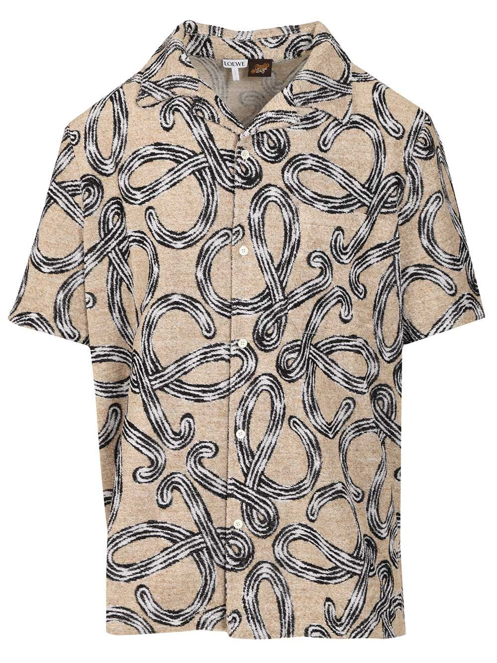 Loewe Paula's Ibiza Men Short-Sleeved Jacquard Cotton Terry Shirt LOEWE