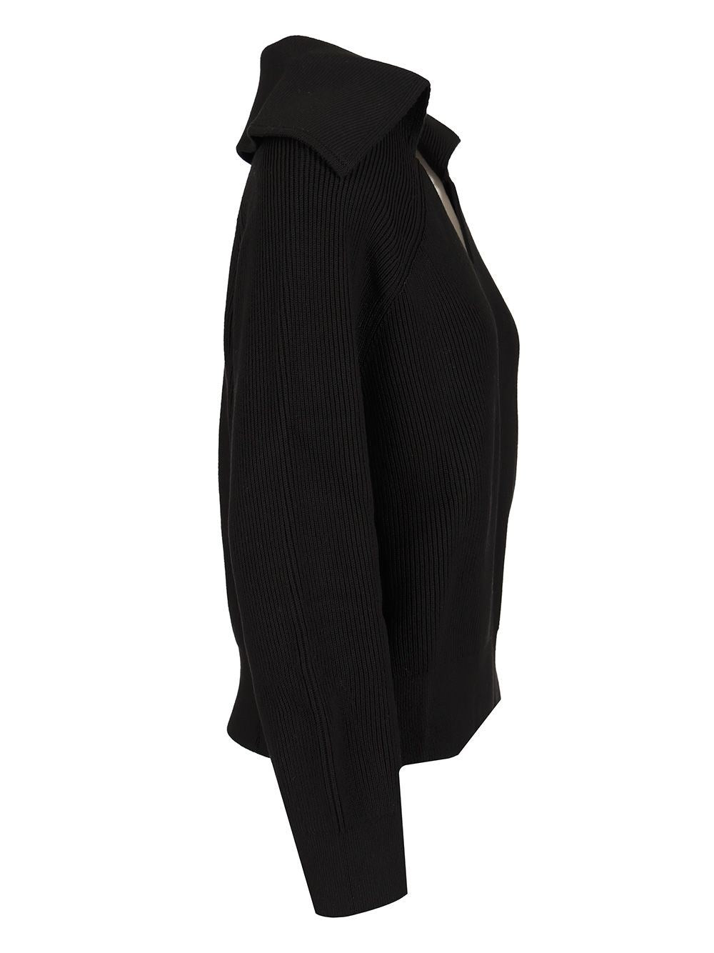Bottega Veneta Women English Ribbed Cotton Sweater BOTTEGA VENETA