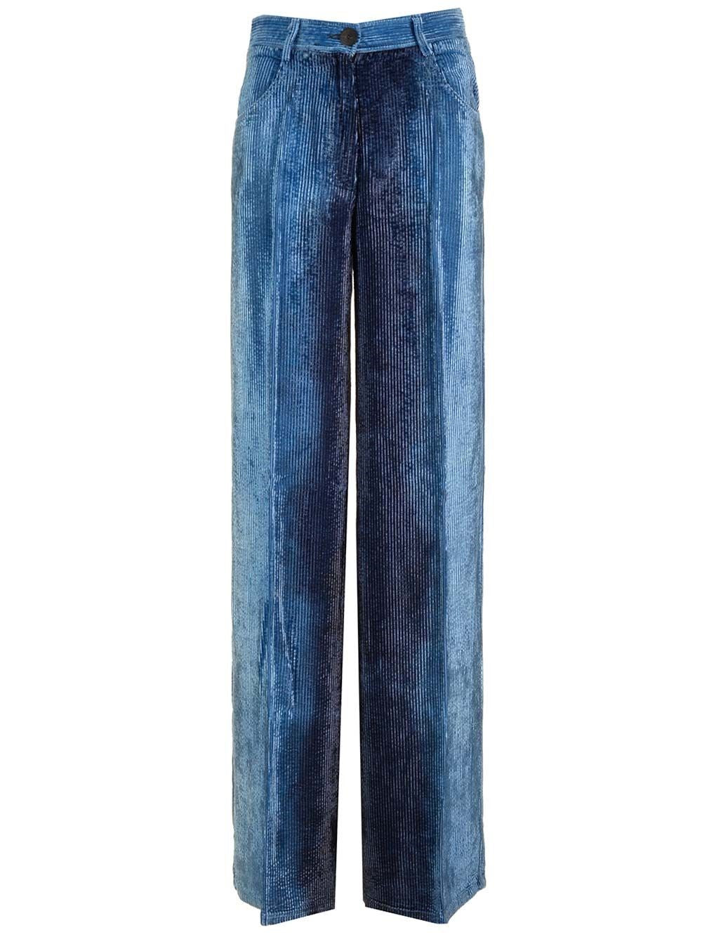 Forte_Forte Women Degradé Denim Velvet Wide Leg Pants Delavè FORTE FORTE
