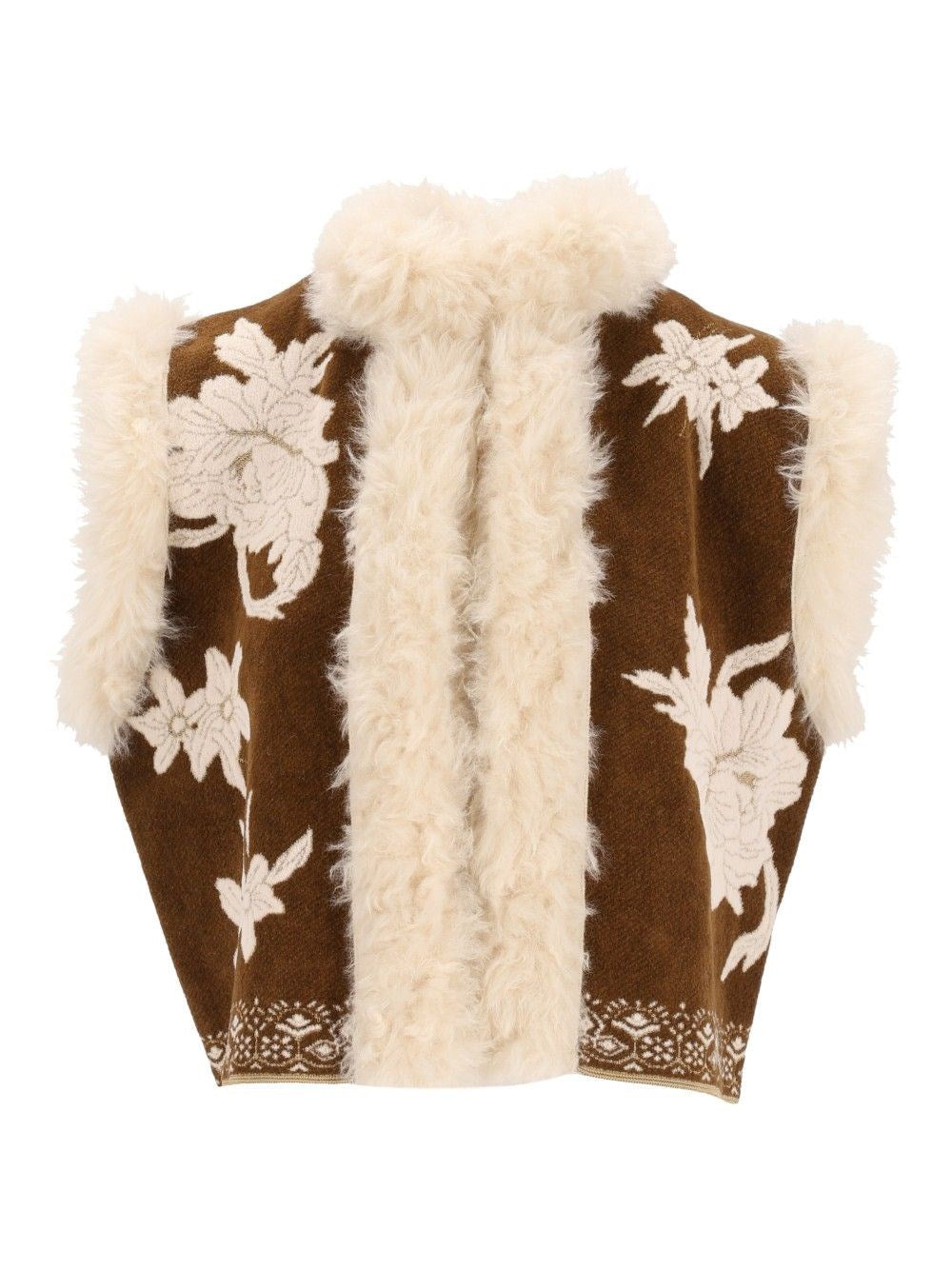 Forte_Forte Women "The Lotus" Eco Fur Jacquard Chenille Vest FORTE FORTE