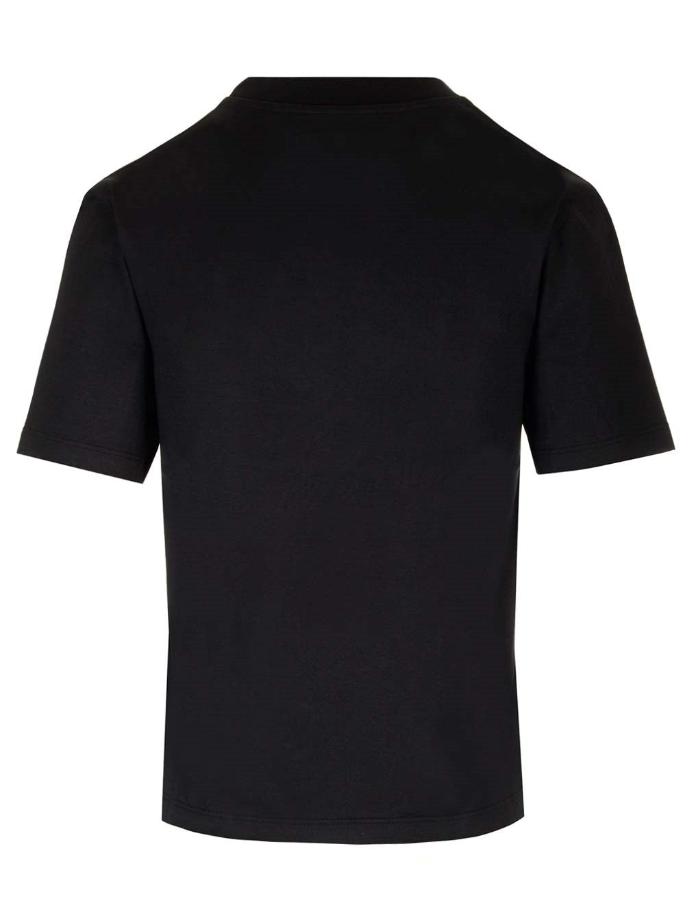 Palm Angels Women Black T-Shirt With Monogram PALM ANGELS