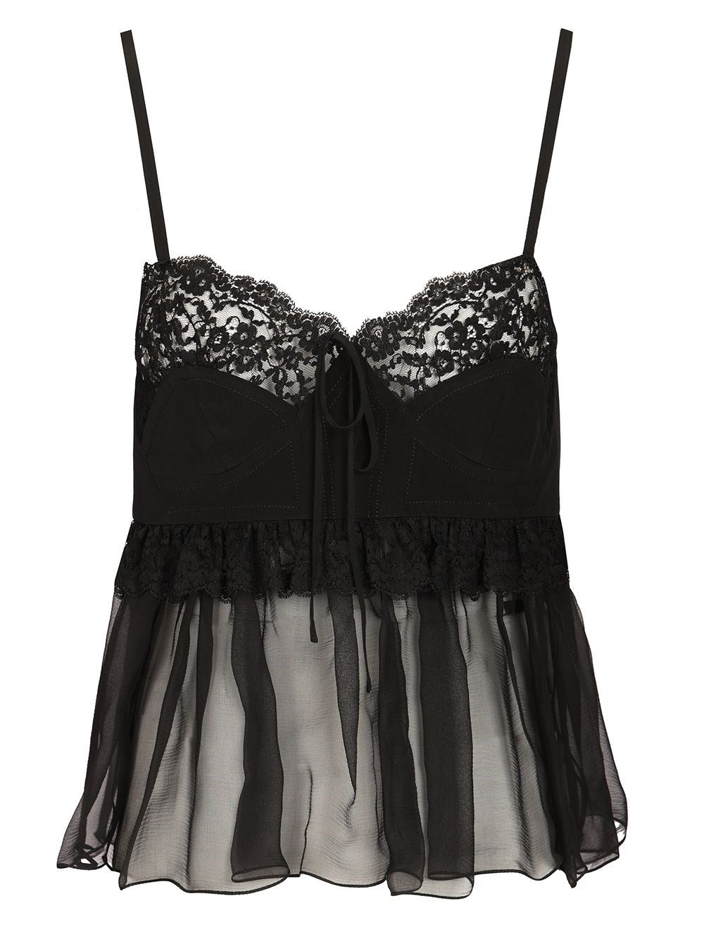 Chloe' Women Lingerie Top With Thin Straps In Crêpe De Chine CHLOE