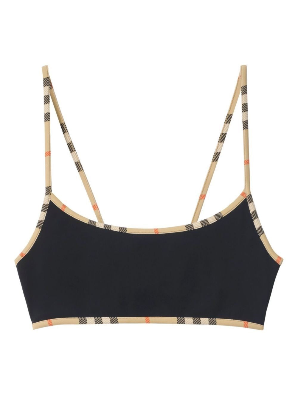 Burberry Women Bikini Top With Checked Edges BURBERRY