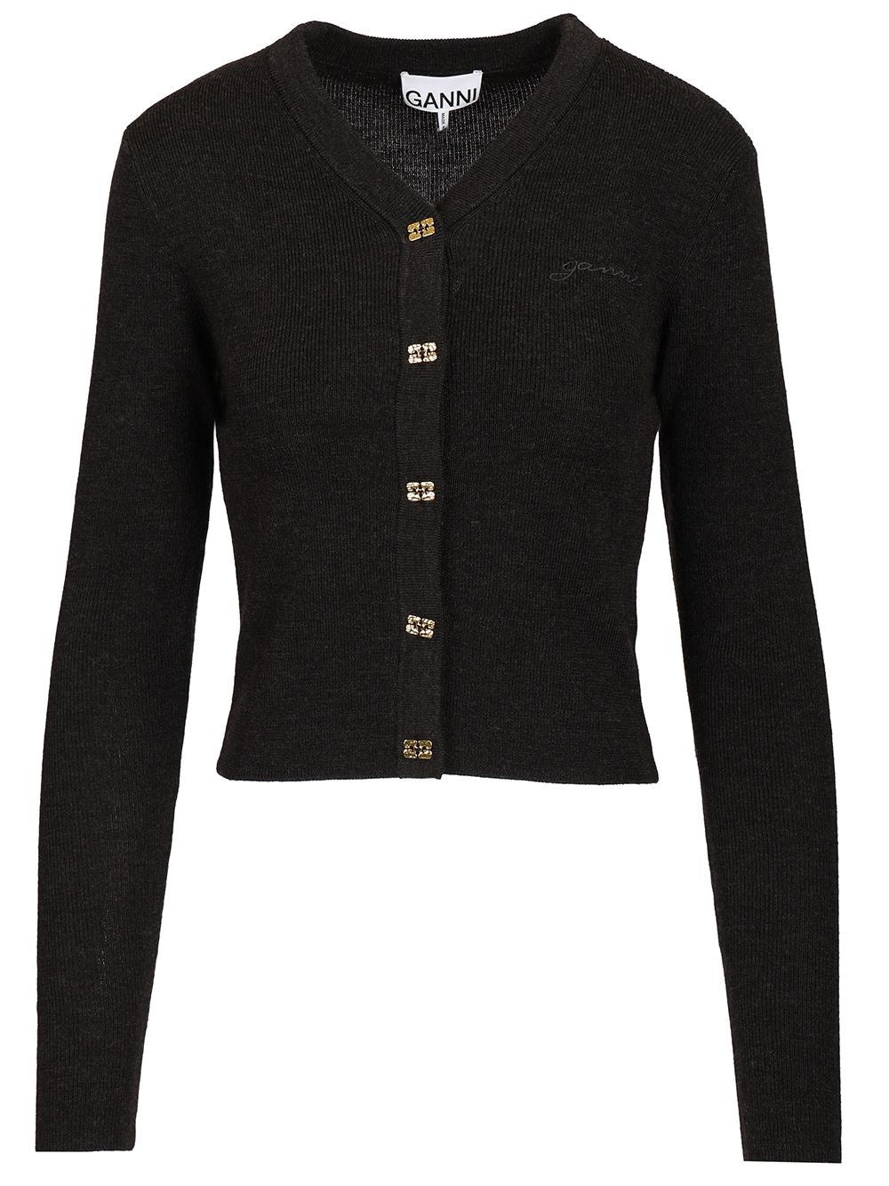 Ganni Women Mini Cardigan GANNI
