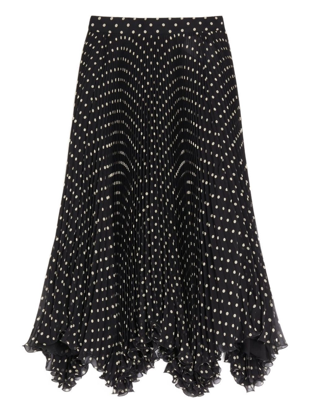 Valentino Garavani Women Silk Polka Dot Skirt VALENTINO GARAVANI