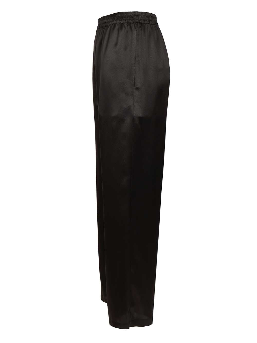 Saint Laurent Women Silk Satin Trousers SAINT LAURENT