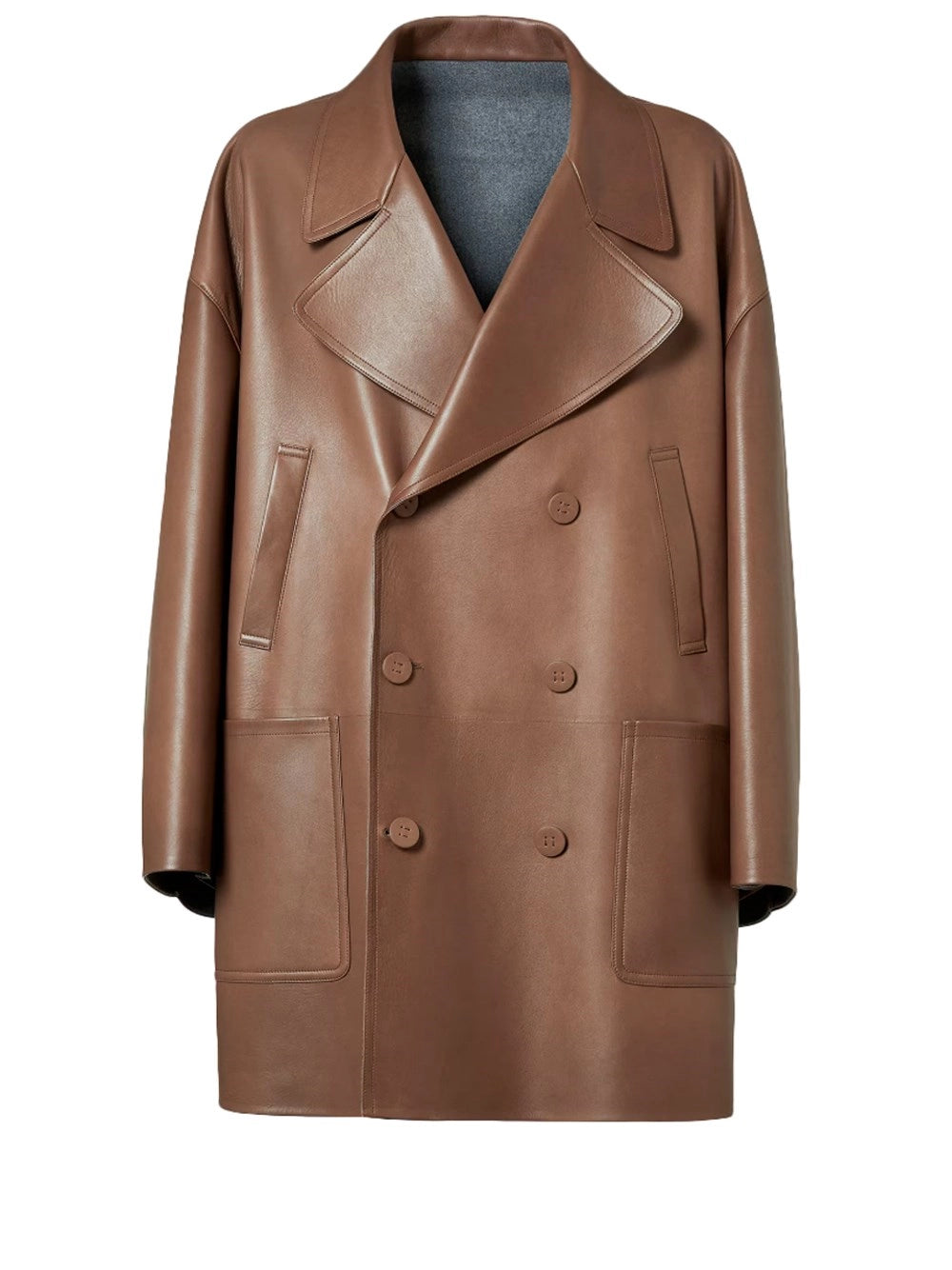 Fendi Men Oversize Leather Trench FENDI