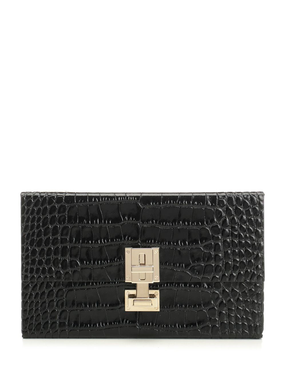 Tom Ford Women Clutch In Shiny Crocodile-Effect Leather TOM FORD