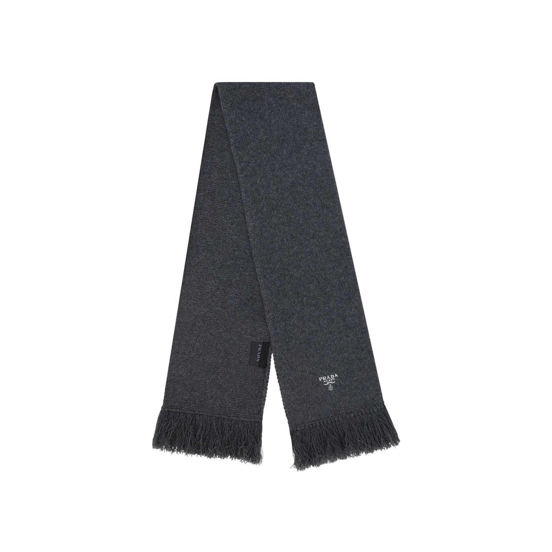 Prada Cashmere Logo Scarf Men PRADA