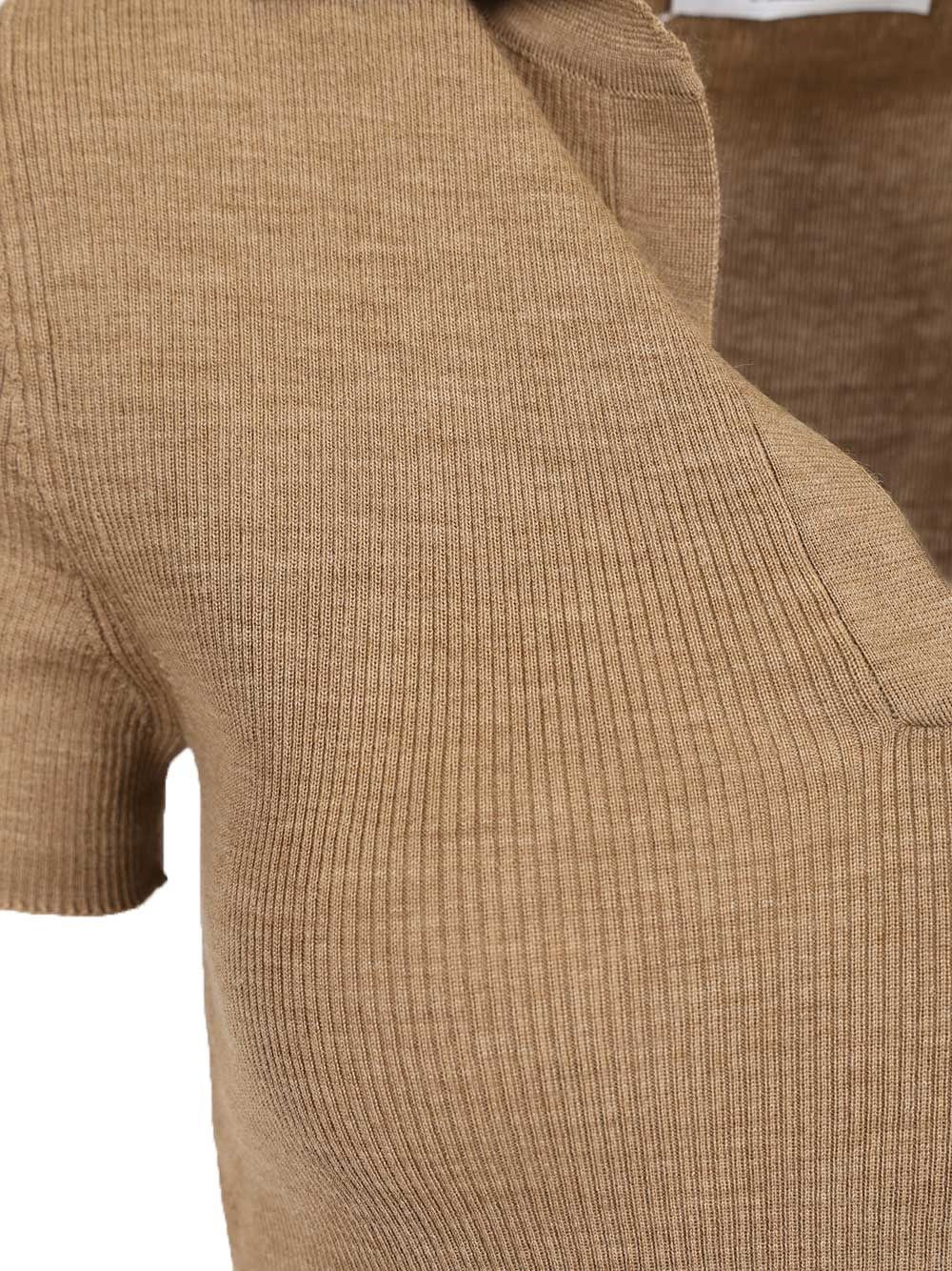 Max Mara Women Ribbed Wool Polo Shirt MAX MARA