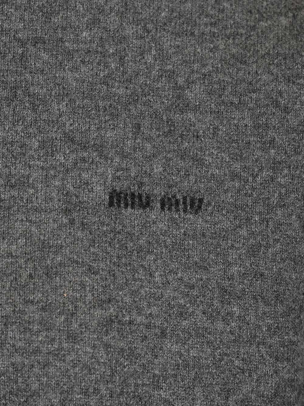 Miu Miu Women Cashmere And Jersey Zip-Up Sweater MIU MIU