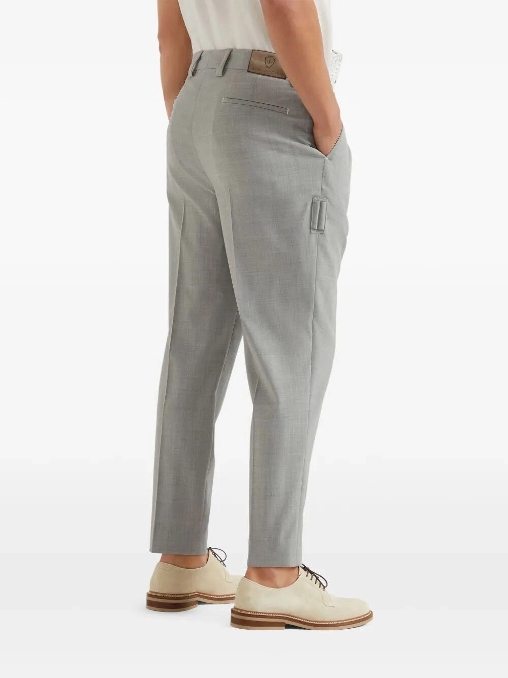 Brunello Cucinelli Men Virgin Wool Pants With Golf Tee Holder BRUNELLO CUCINELLI