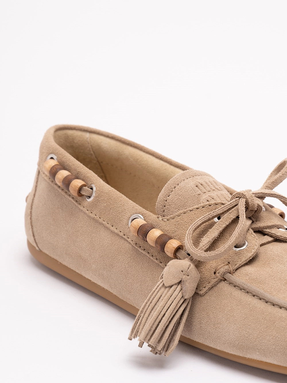 Miu Miu Women Suede Tassel Loafers MIU MIU