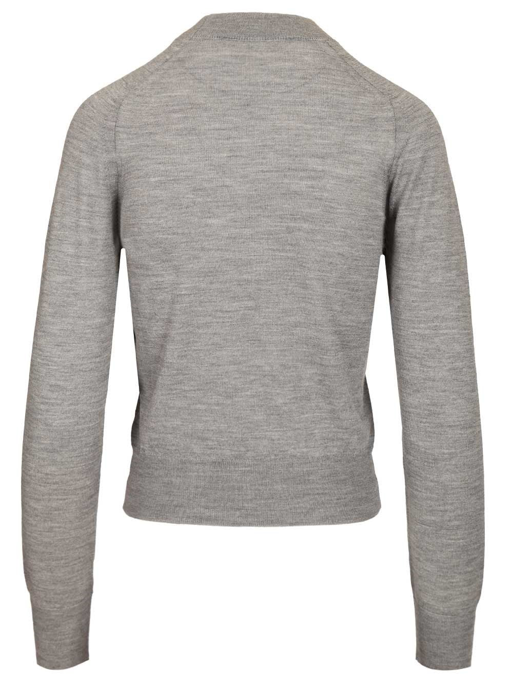 Ami Women Quota -Crewneck Sweater With Contrasted Ami De Coeur AMI PARIS