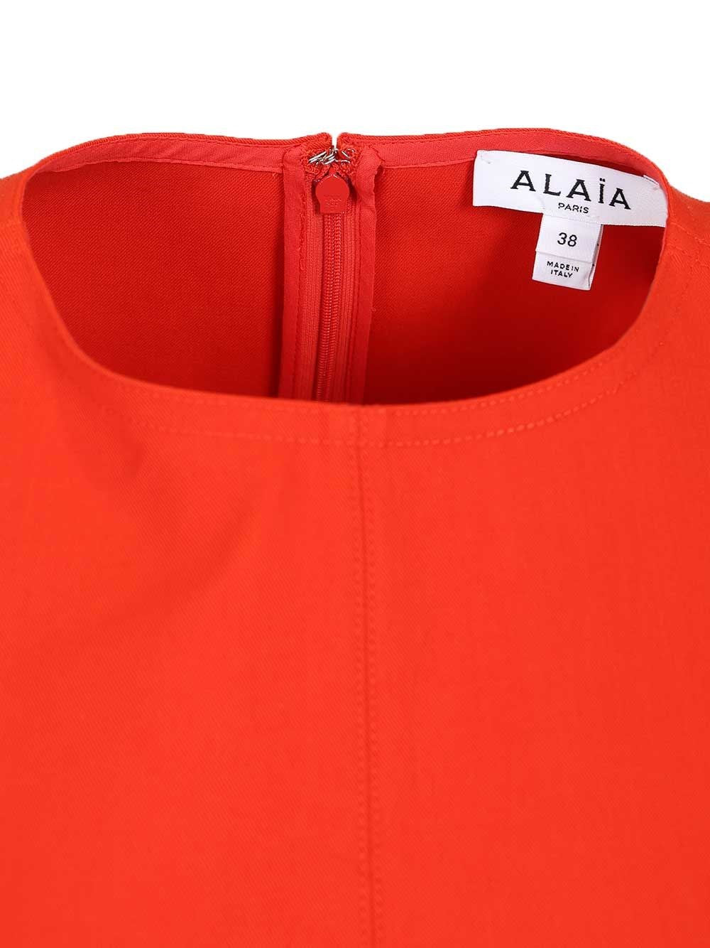 Alaïa Women Cropped Top In Cotton Gabardine With Band ALAIA
