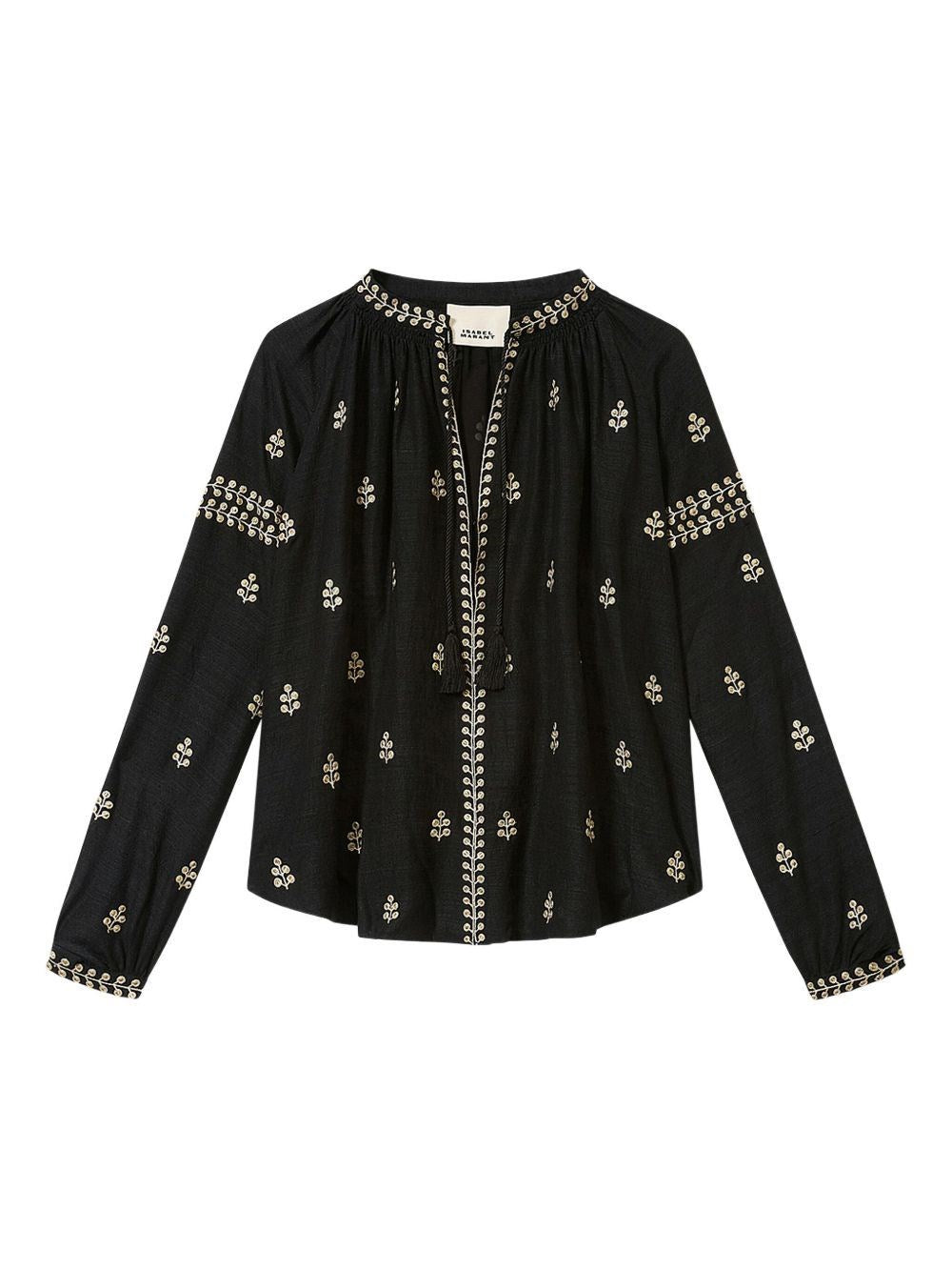 Isabel Marant Women Rodis Blouse In Embroidered Tussar Silk ISABEL MARANT