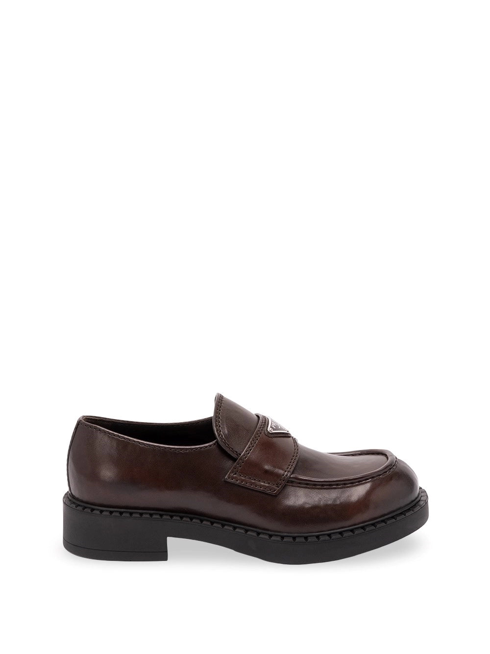 Prada Men Chocolate Leather Loafers PRADA