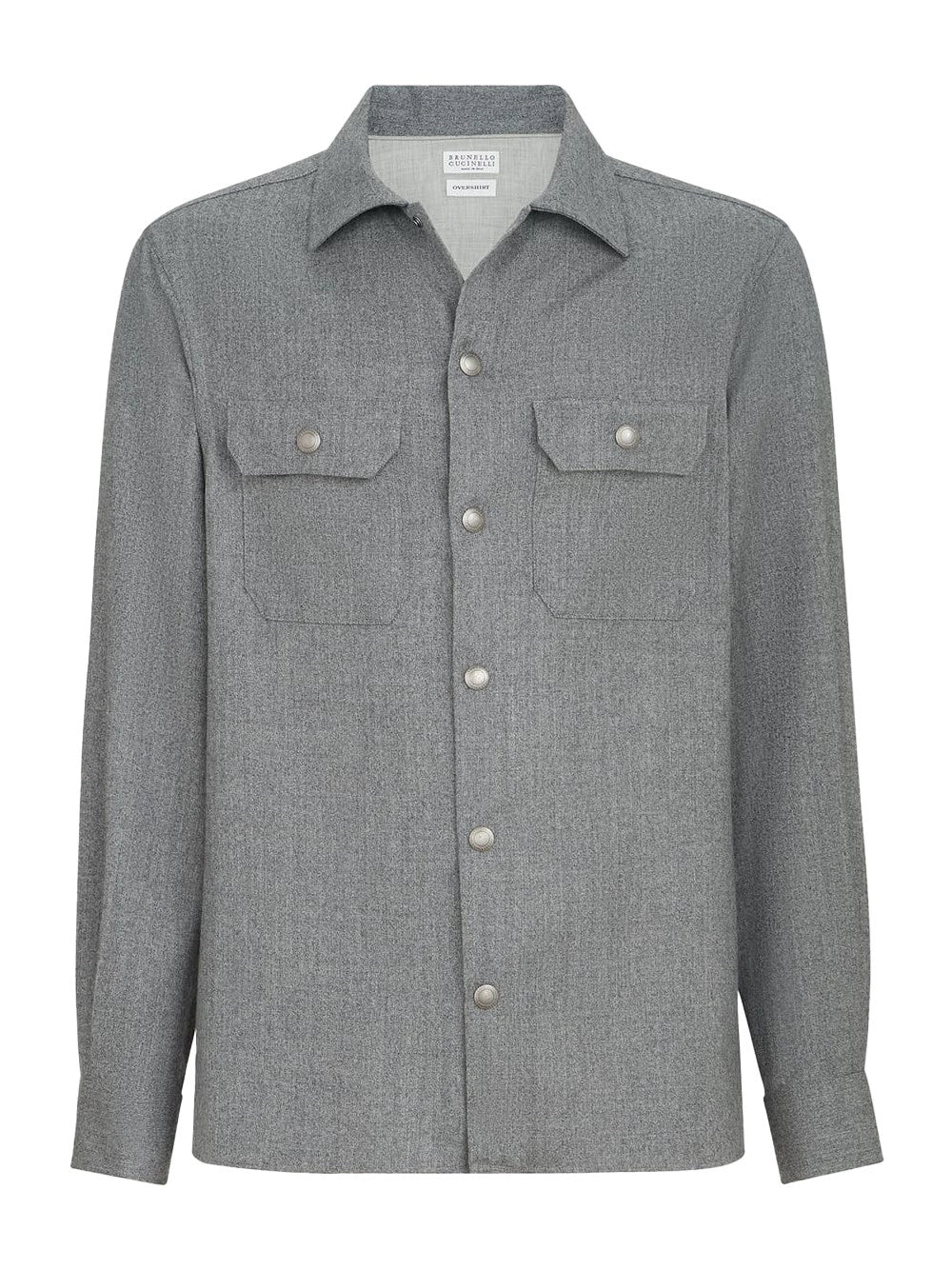 Brunello Cucinelli Men Virgin Wool Flannel Overshirt BRUNELLO CUCINELLI