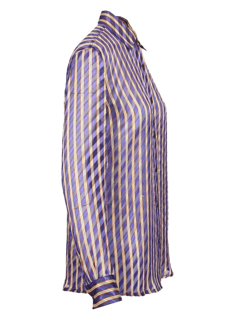 Dries Van Noten Women Striped Dévoré Satin Shirt DRIES VAN NOTEN
