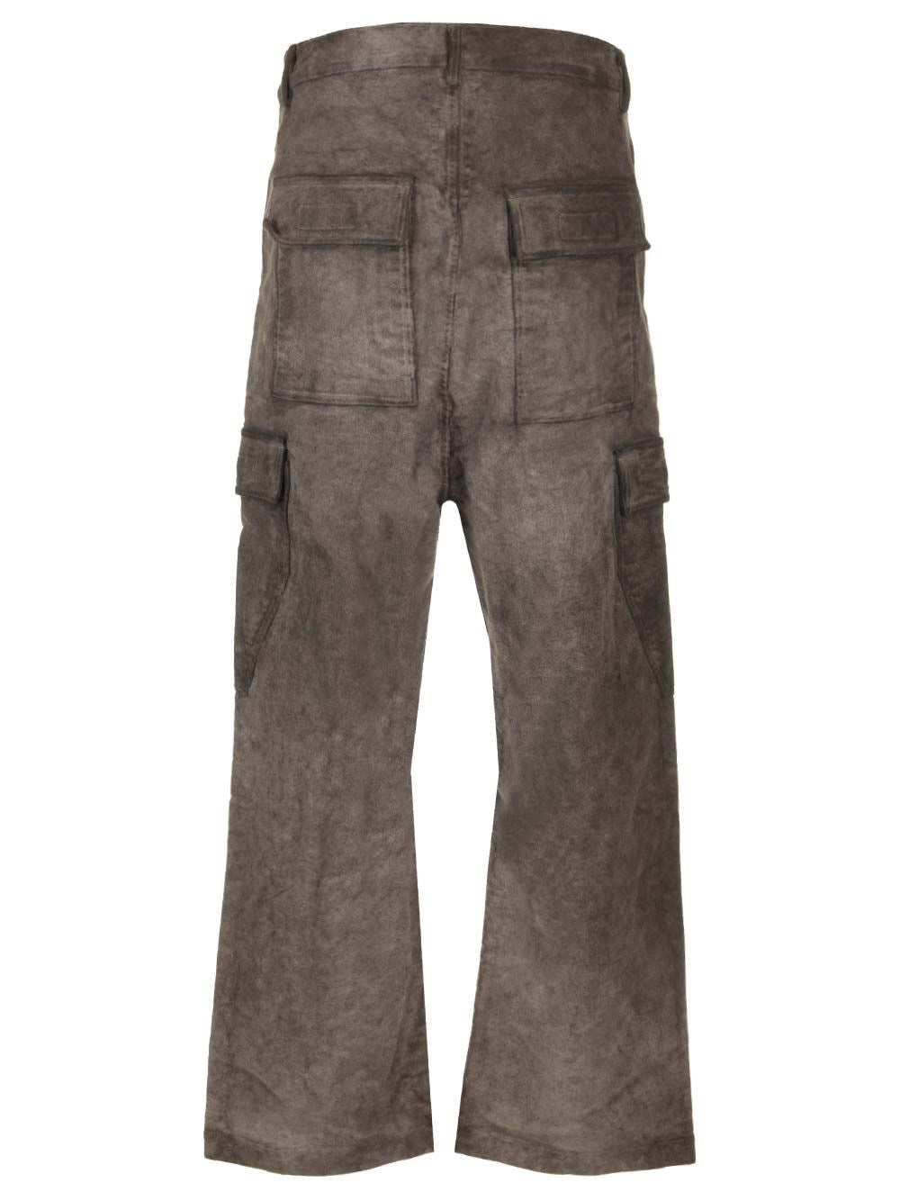 Rick Owens Drkshdw Men Cargo Trousers In Cotton Moleskin Garmen Dyed Dust RICK OWENS