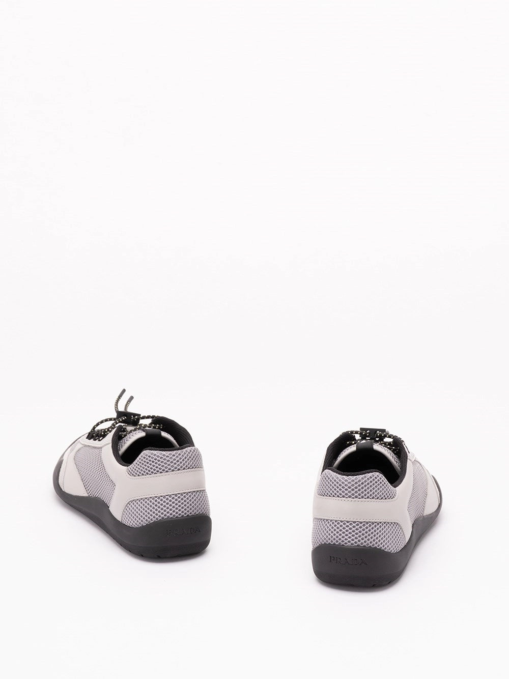Prada Men Speedrock Leather And Mesh Sneakers PRADA
