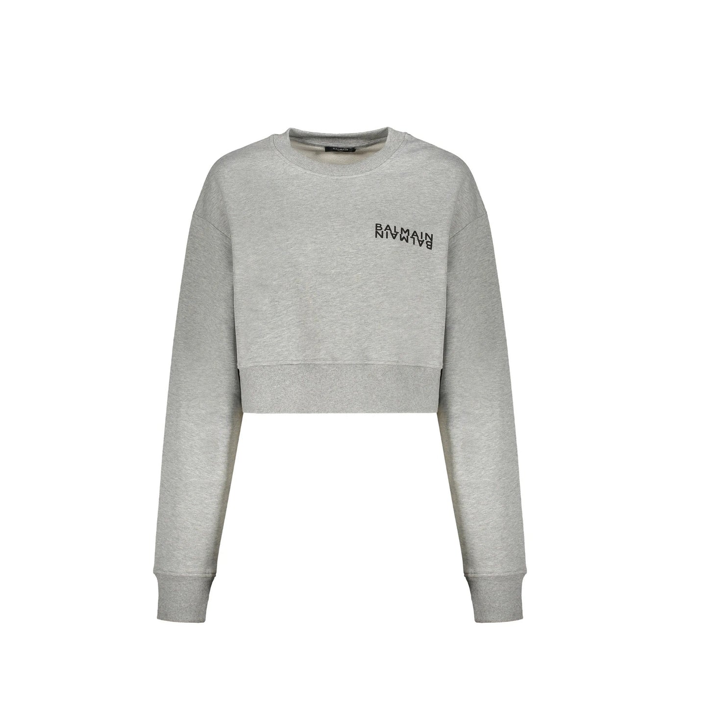 Balmain Cropped Logo Sweatshirt Women BALMAIN