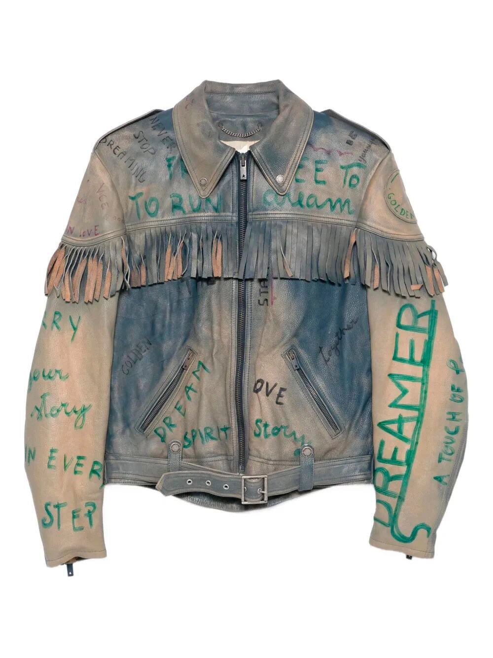 Golden Goose Women `Journey` Full Zip Jacket `Olimpia` Lettering GOLDEN GOOSE