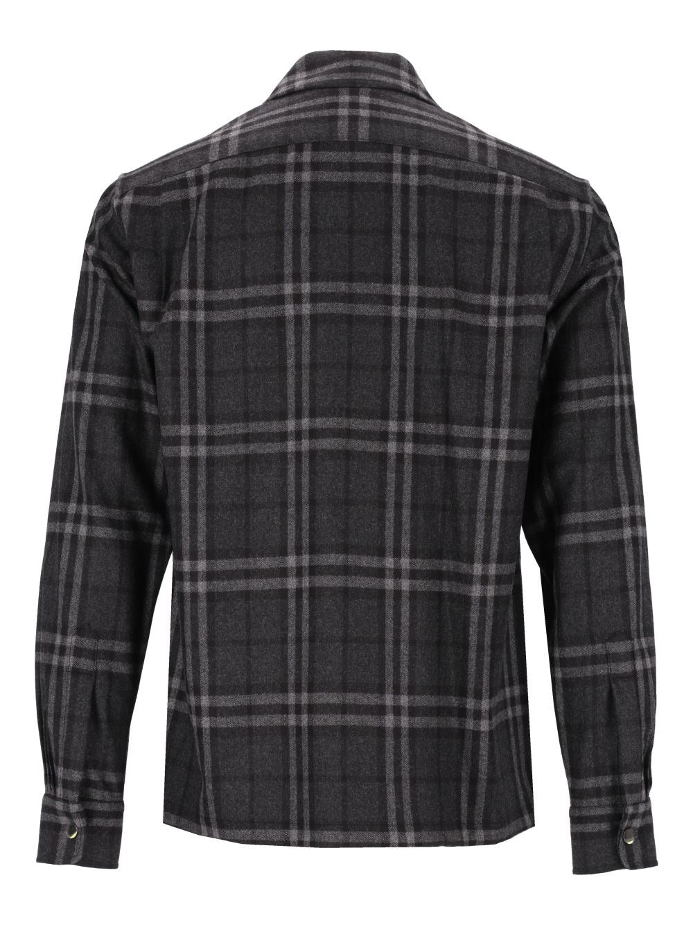 Burberry Men Check Wool And Cashmere Overshirt BURBERRY