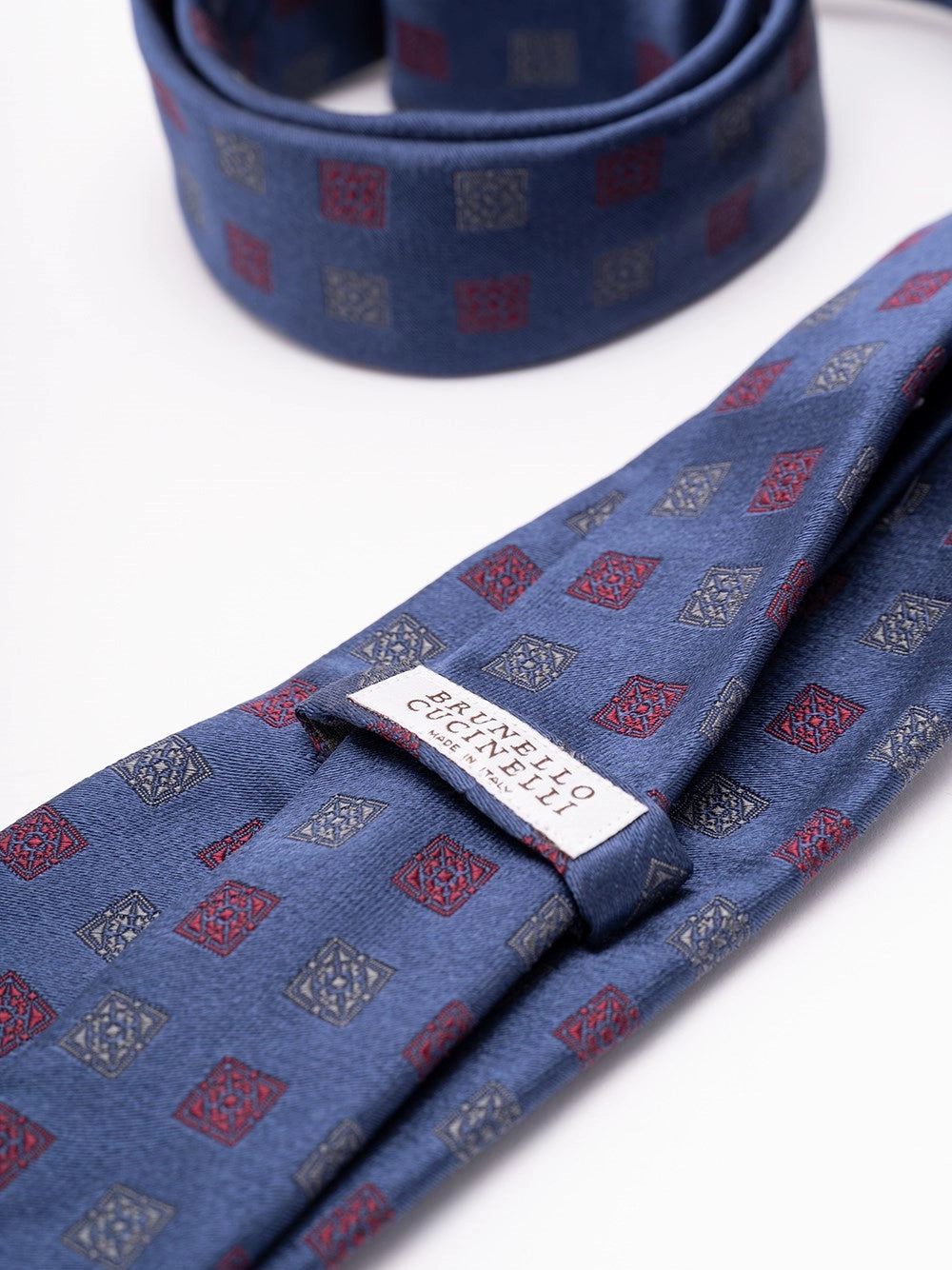 Brunello Cucinelli Men Silk Tie With Pattern BRUNELLO CUCINELLI