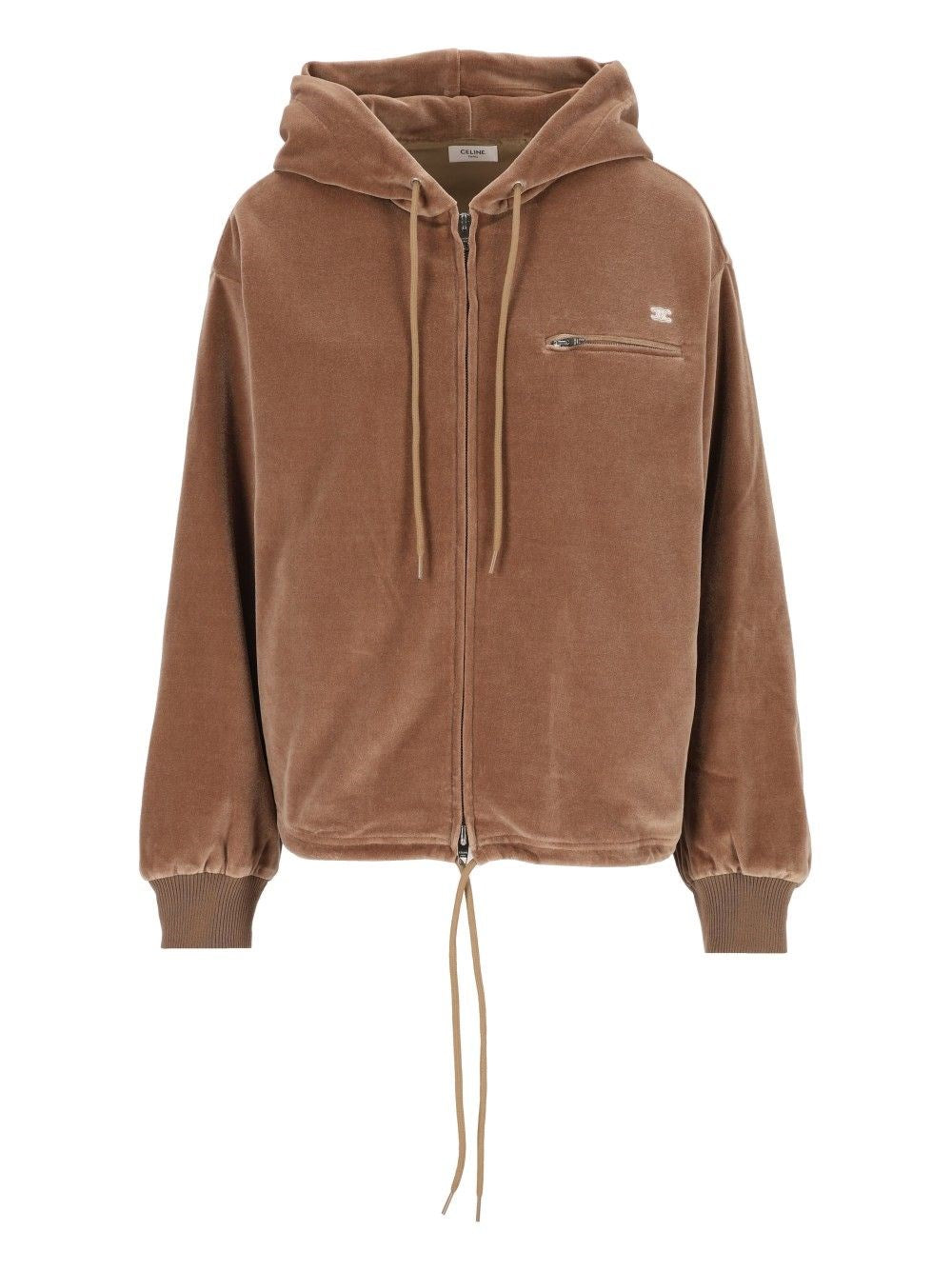 Celine Women Velvet Jersey Hoodie CELINE