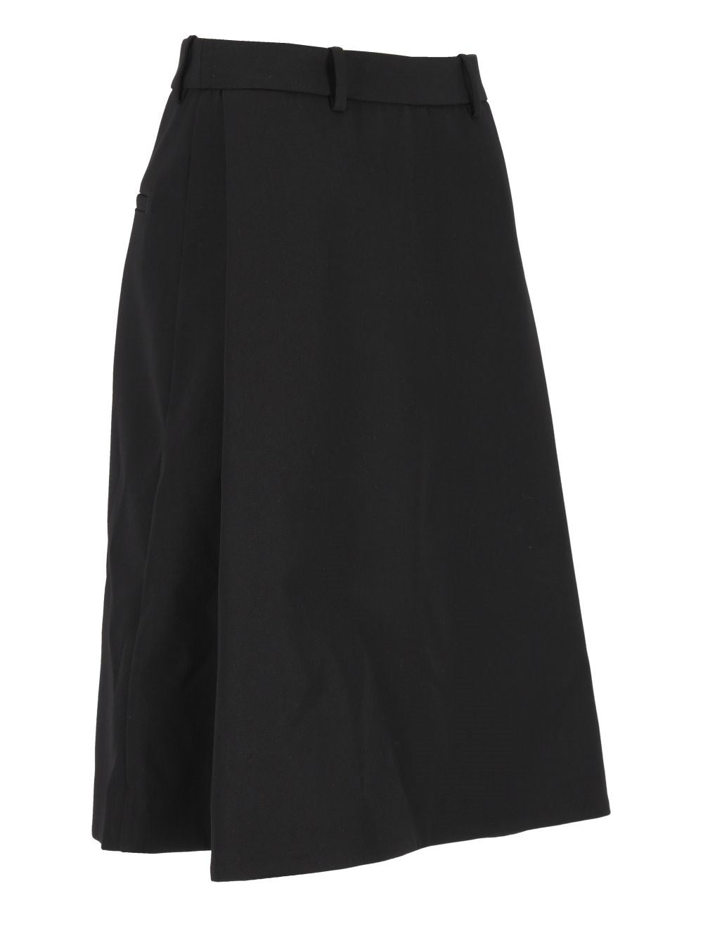 Balenciaga Women "Folded" Midi Twill Skirt BALENCIAGA